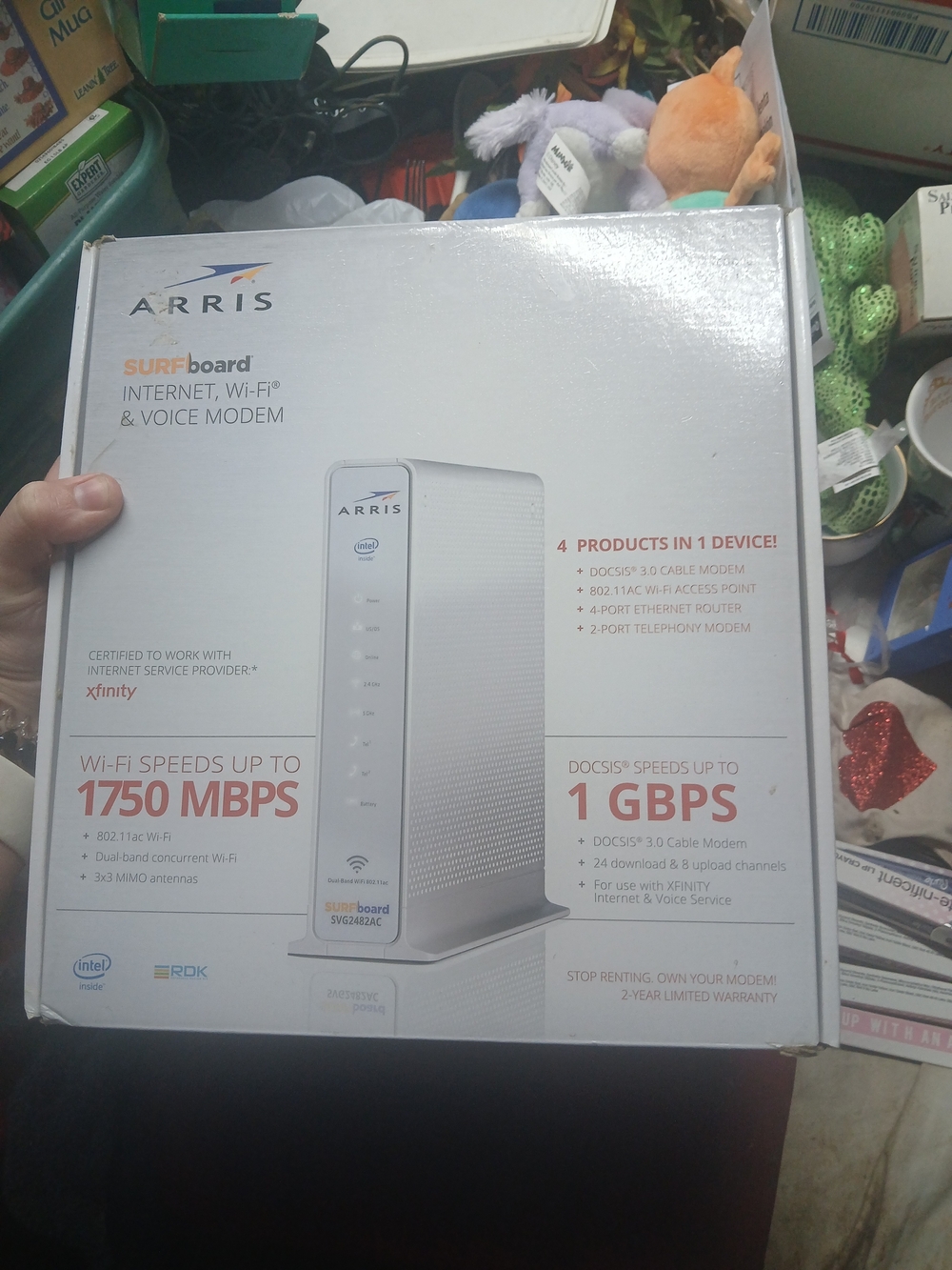 ARRIS SURFboard SVG2482AC Cable Modem and Wi-Fi Router combo unit